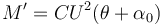 M' = C U^2 (\theta + \alpha_0) 