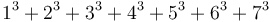 1^3+2^3+3^3+4^3+5^3+6^3+7^3