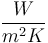 \frac{W}{m^2K}