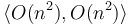 \langle O(n^2), O(n^2) \rangle 