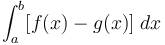 \int_a^b [f(x) - g(x)]\;dx