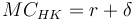 MC_{HK}=r+\delta\,