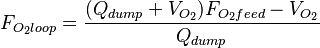 F_{O_2loop}=\frac{(Q_{dump}+V_{O_2})F_{O_2feed}-V_{O_2}}{Q_{dump}}