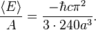 \frac{\langle E \rangle}{A} = 
\frac {-\hbar c \pi^{2}}{3 \cdot 240 a^{3}}.