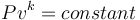  Pv^k = constant 