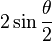 2\sin\frac{\theta}{2}