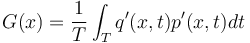 G(x)=\frac{1}{T}\int_{T}q'(x,t)p'(x,t)dt