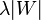 \textstyle \lambda |W|