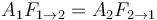 A_{1}F_{1 \rightarrow 2} = A_{2}F_{2 \rightarrow 1} 