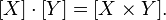 [X] \cdot [Y] = [X \times Y].