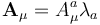 {\mathbf A}_\mu = A_\mu^a \lambda_a