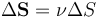 \Delta \mathbf{S}=\nu \Delta S