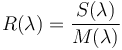 R(\lambda)=\frac{S(\lambda)}{M(\lambda)}