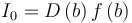 {I}_{0}=D\left(b\right)f\left(b\right)