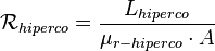  \mathcal{R}_{hiperco} = \frac{L_{hiperco}}{\mu_{r-hiperco} \sdot A}