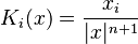 K_i(x) = \frac{x_i}{|x|^{n+1}}