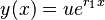  y(x) = ue^{r_{1}x} \, 