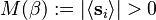  M(\beta):=|\langle \mathbf{s}_i\rangle|>0