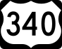 U.S. Route 340 marker