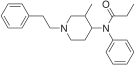 Chemical structure of 3-methylfentanyl.