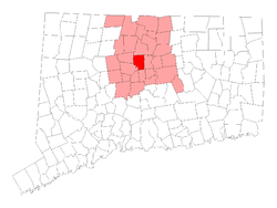 Location within Hartford County, Connecticut