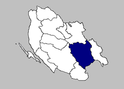 The Udbina municipality within Lika-Senj County