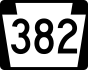 PA Route 382 marker