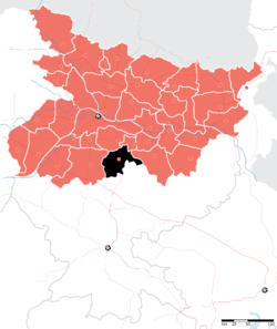 Location of Nawada district in Bihar