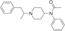 Chemical structure of alphamethylacetylfentanyl.