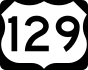 U.S. Route 129 marker