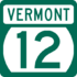 Vermont Route 12 marker