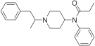 Chemical structure of alphamethylfentanyl.