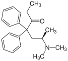 Chemical structure of Levomethadone.