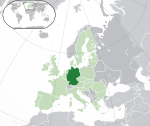 Map showing Germany in Europe