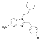 General structure of Nitazene .