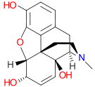 Chemical structure of 14-Hydroxymorphine.