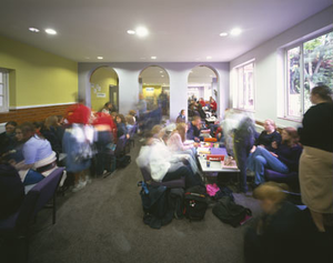 The busy Sixth Form Common at Herts & Essex