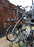 Bicycle rack, Waterloo stn.jpg