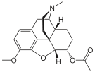 Chemical structure of Acetyldihydrocodeine.