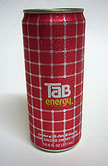 A can of Tab Energy