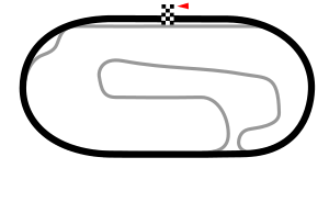 Layout of Atlanta International Speedway, used until 1996