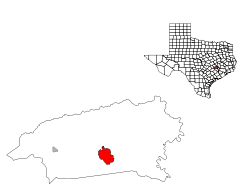 Location of Brenham, Texas