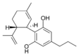 Chemical structure of cannabidivarin.