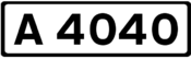 A4040 road shield