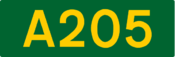 A205 road shield