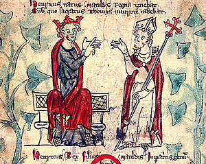 Picture of Henry II and Thomas Becket