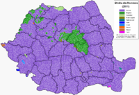 Main ethnicities in the localities (2002)