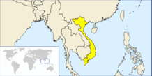 Location of Vietnam in the world