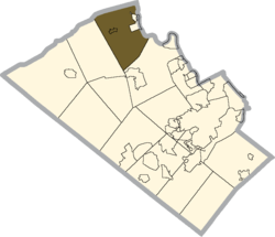 Location of Washington Township in Lehigh County