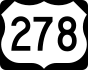 U.S. Route 278 marker